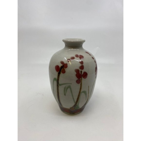 Signed Studio Pottery Handpainted Vase “West” 6” - Picture 5 of 11